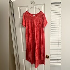 Casual Red T-Shirt Dress